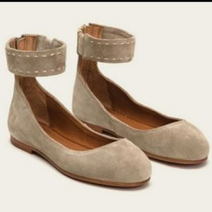 Frye Carson Ankle Ballet Suede Flats